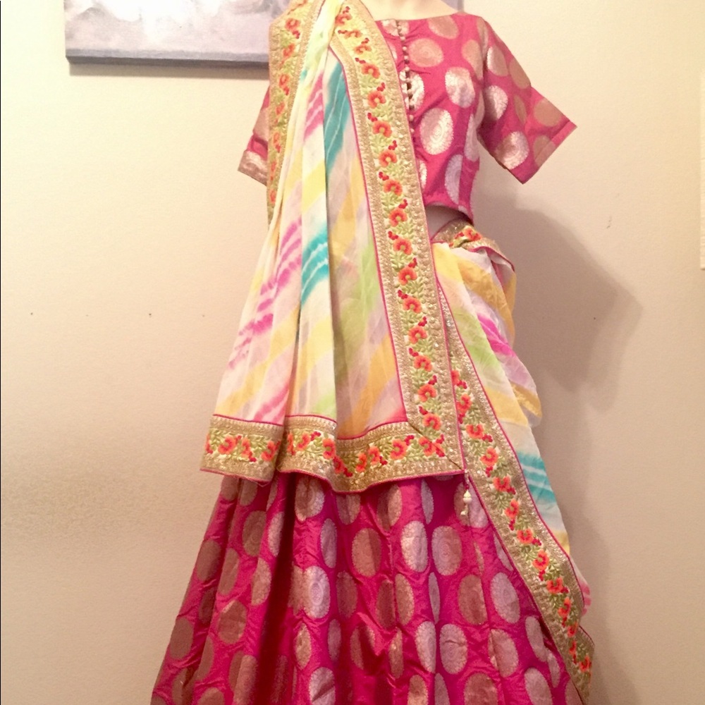 Indian wedding lahanga pure brocade